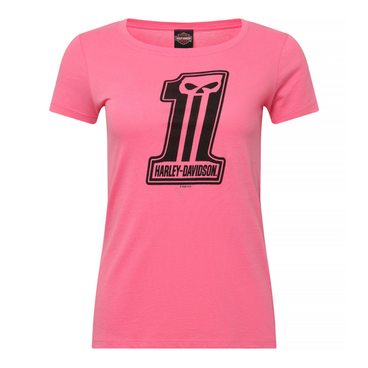 Gasoline Alley Harley-Davidson® Women's Dealer Tee - Dark Trait Pink
