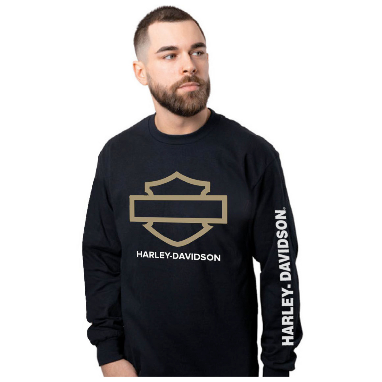 Gasoline Alley Harley-Davidson® Long Sleeve Dealer Tee - Gold B&S Outline