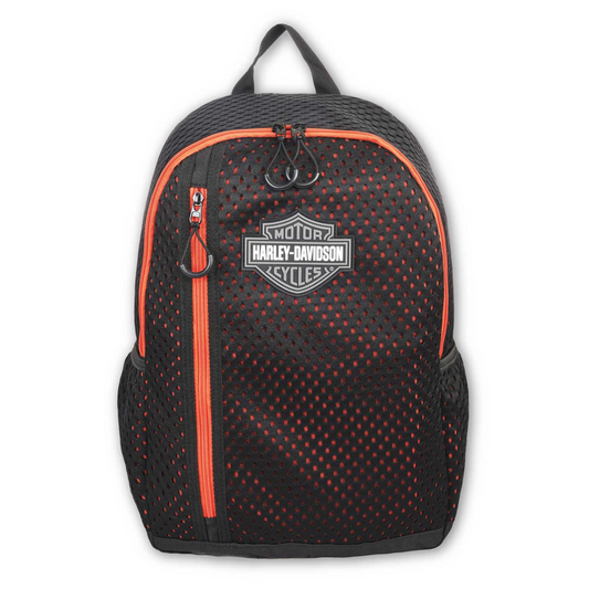 Harley-Davidson® Rumble Bar & Shield Logo Backpack - Polyester w/ Mesh - Black