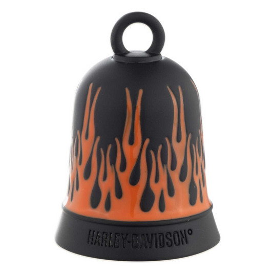 Harley-Davidson® Flames Engraved H-D Script Ride Bell - Orange & Black