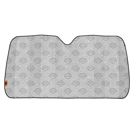 Harley-Davidson® Harley-Davidson® Glitter Bar & Shield Logo Accordion Auto Sunshade - Silver