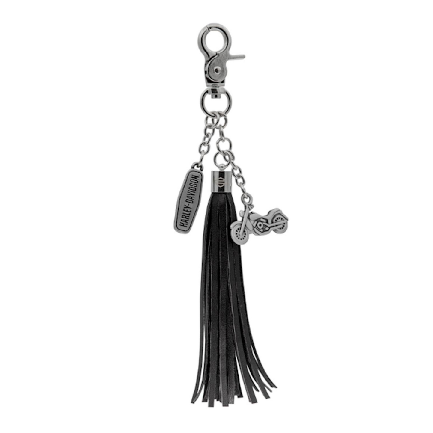 Harley-Davidson® Black Tassel With Charms Keychain