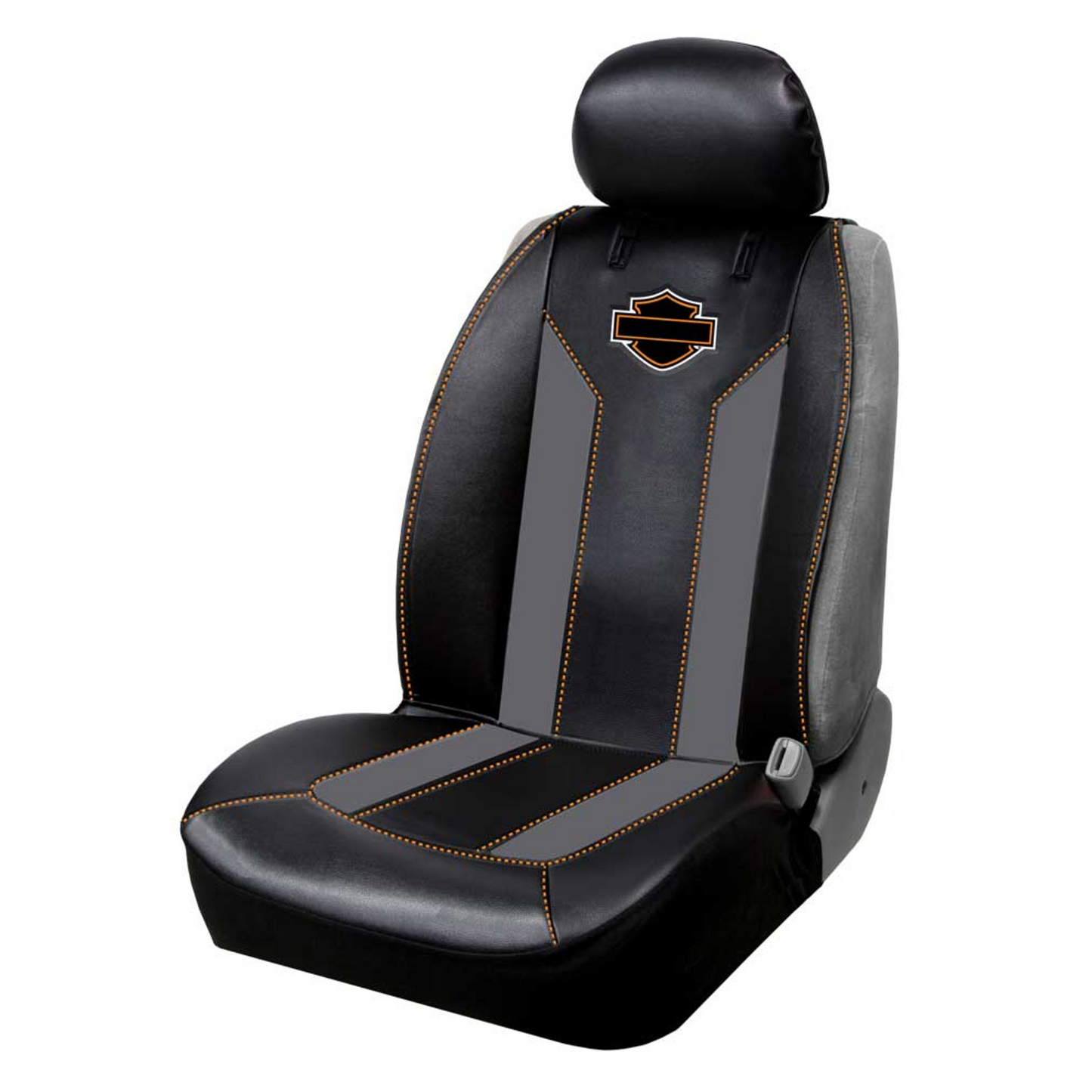 Harley-Davidson® Deluxe B&S Sideless 3-Piece Seat Cover - Black – Single