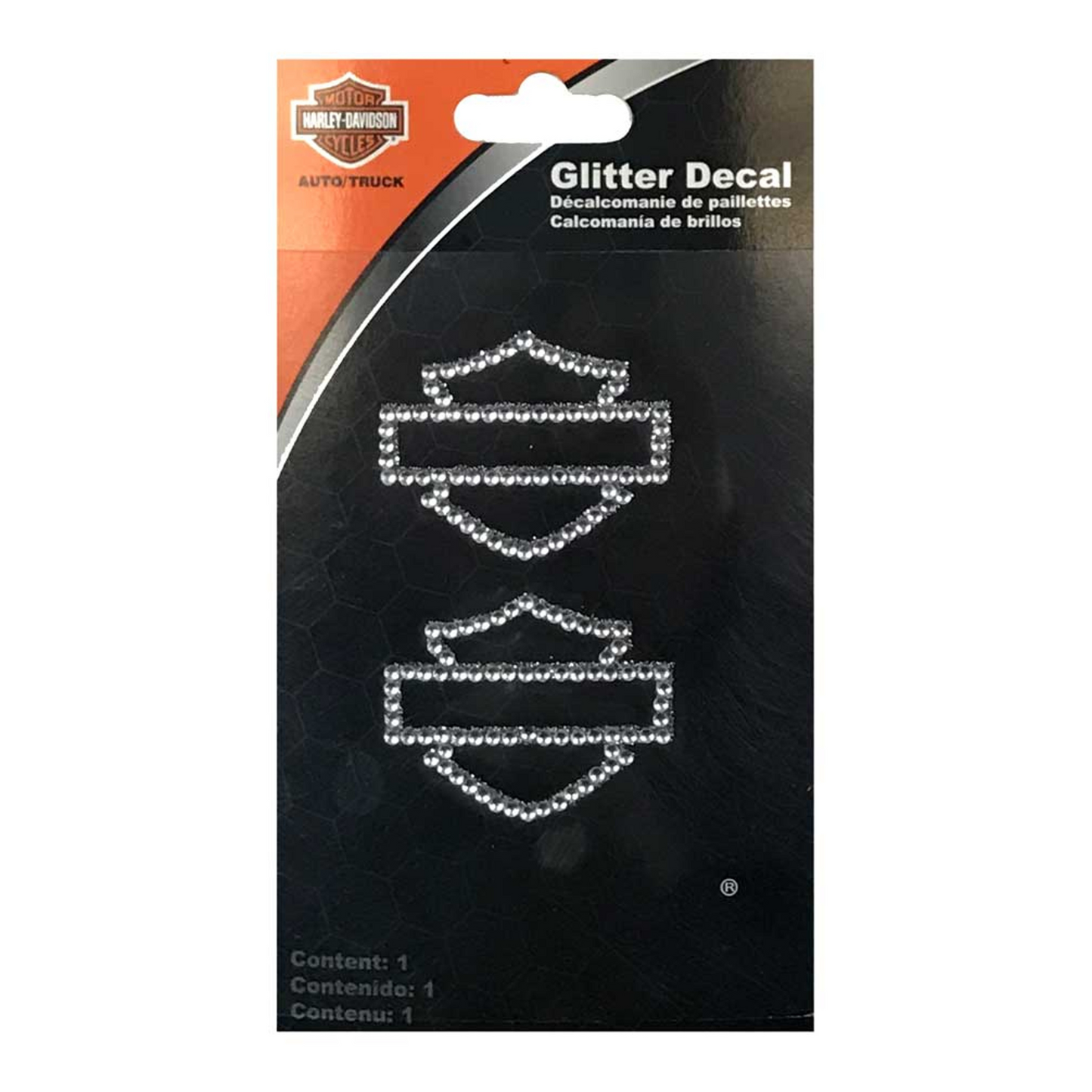 Harley-Davidson® Rhinestone Bar & Shield Logo Glitter Decals - 3 x 5 in. 2 pc.