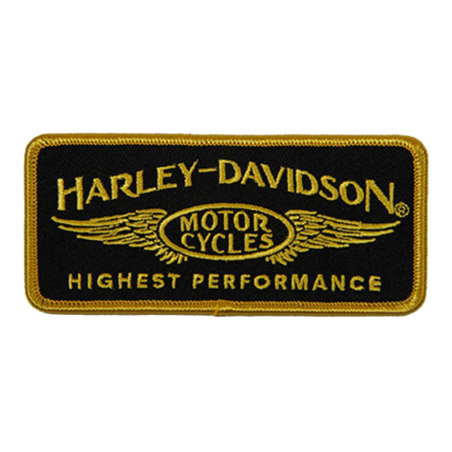 Harley-Davidson® 4.25 in. Embroidered High Performance Emblem Sew-On Patch - Gold