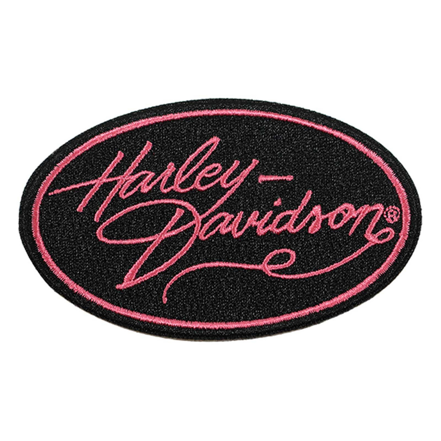 Harley-Davidson® 3.5 in. Embroidered Harley Gal Oval Emblem Sew-On Patch - Black