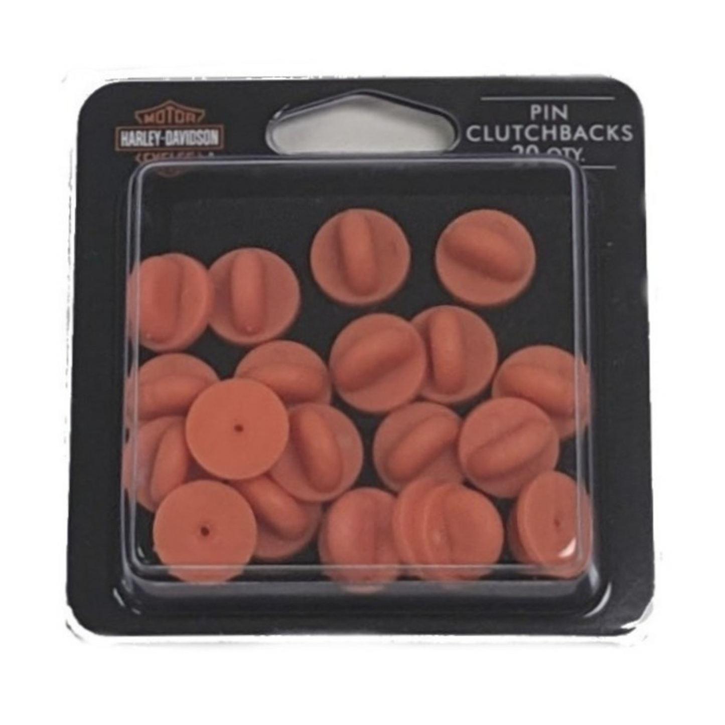Harley-Davidson® Pin Clutch Backings, Soft Vinyl Comfort Fit Replacement - Qty 20