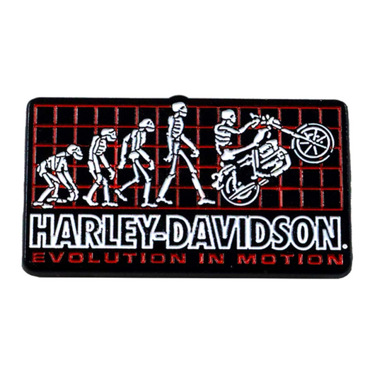 Harley-Davidson® 1.5 inch. Evolution In Motion Motorcycle Metal Pin - Black Finish