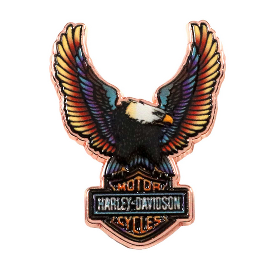 Harley-Davidson® 1.5 inch. Timeless Eagle Bar & Shield Metal Pin - Gold Finish