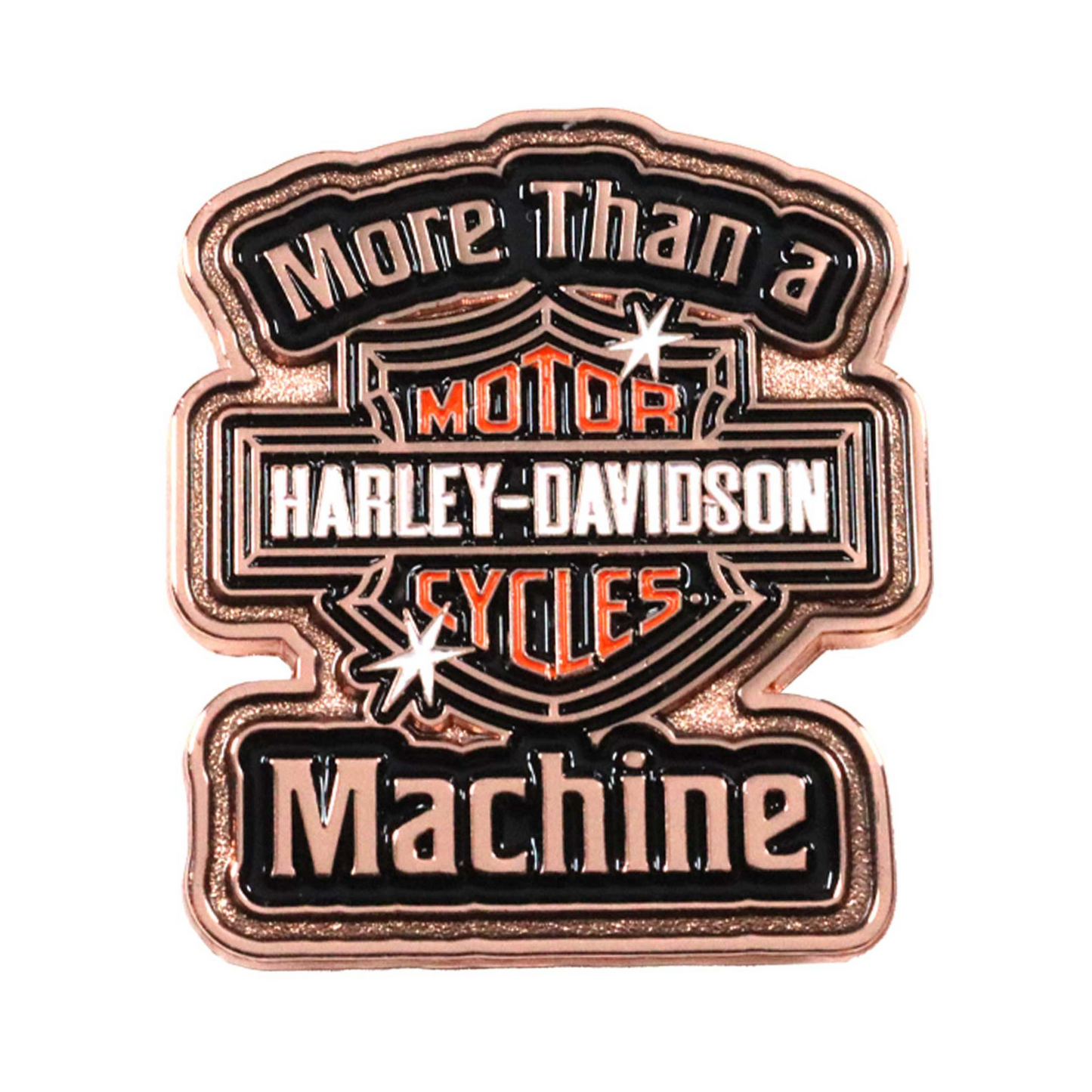 Harley-Davidson® 1.5 inch. More Machine Bar & Shield Metal Pin - Gold Finish