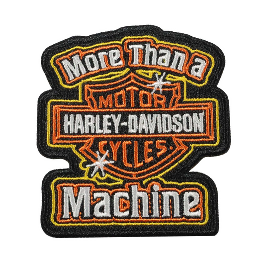 Harley-Davidson® 3 in. More Machine Embroidered Emblem Sew-On Patch - Orange