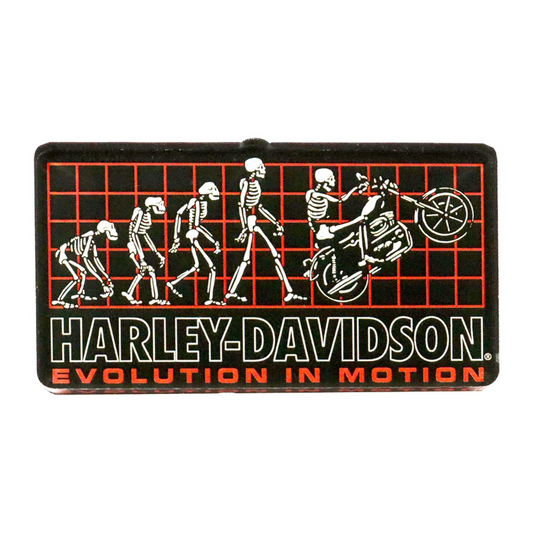 Harley-Davidson® Evolution In Motion Hard Acrylic Magnet - 3in. Black/Orange