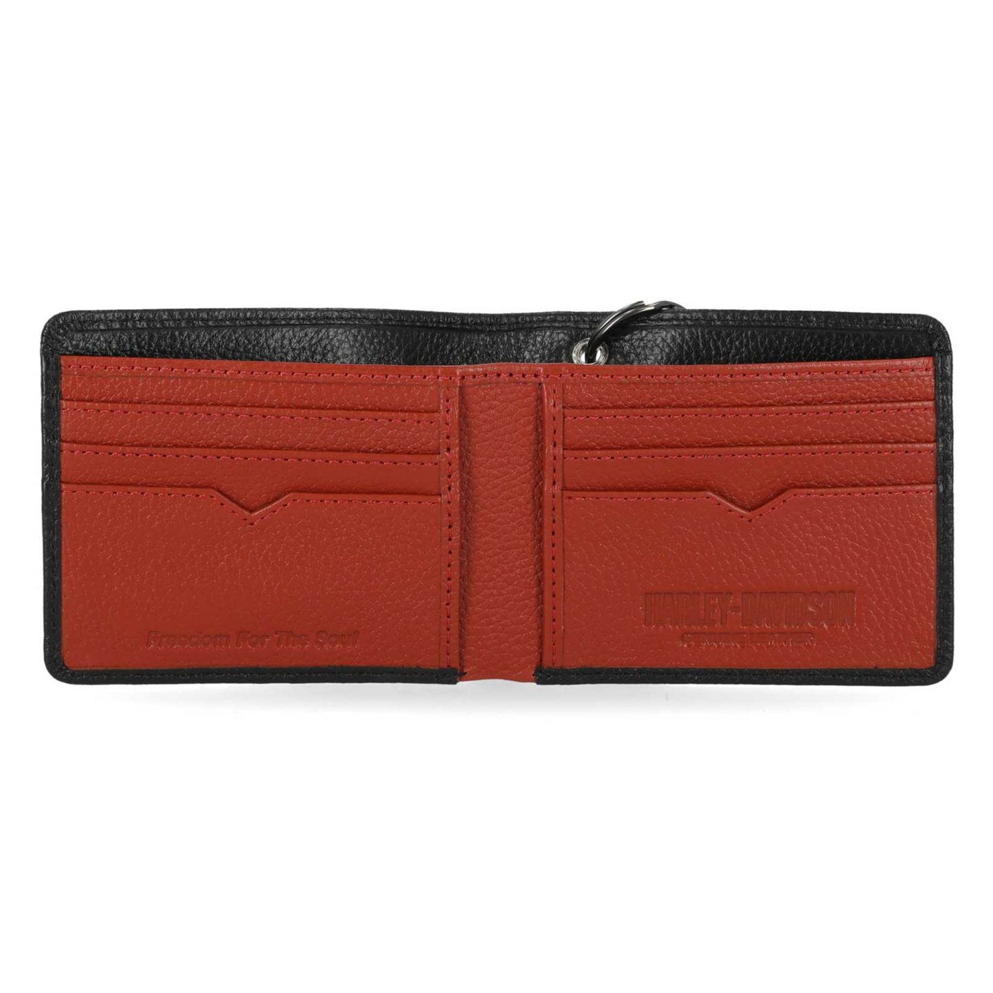 Harley-Davidson® Men's Bar & Shield Core Pebble Biker Chain Bi-Fold Wallet - Black