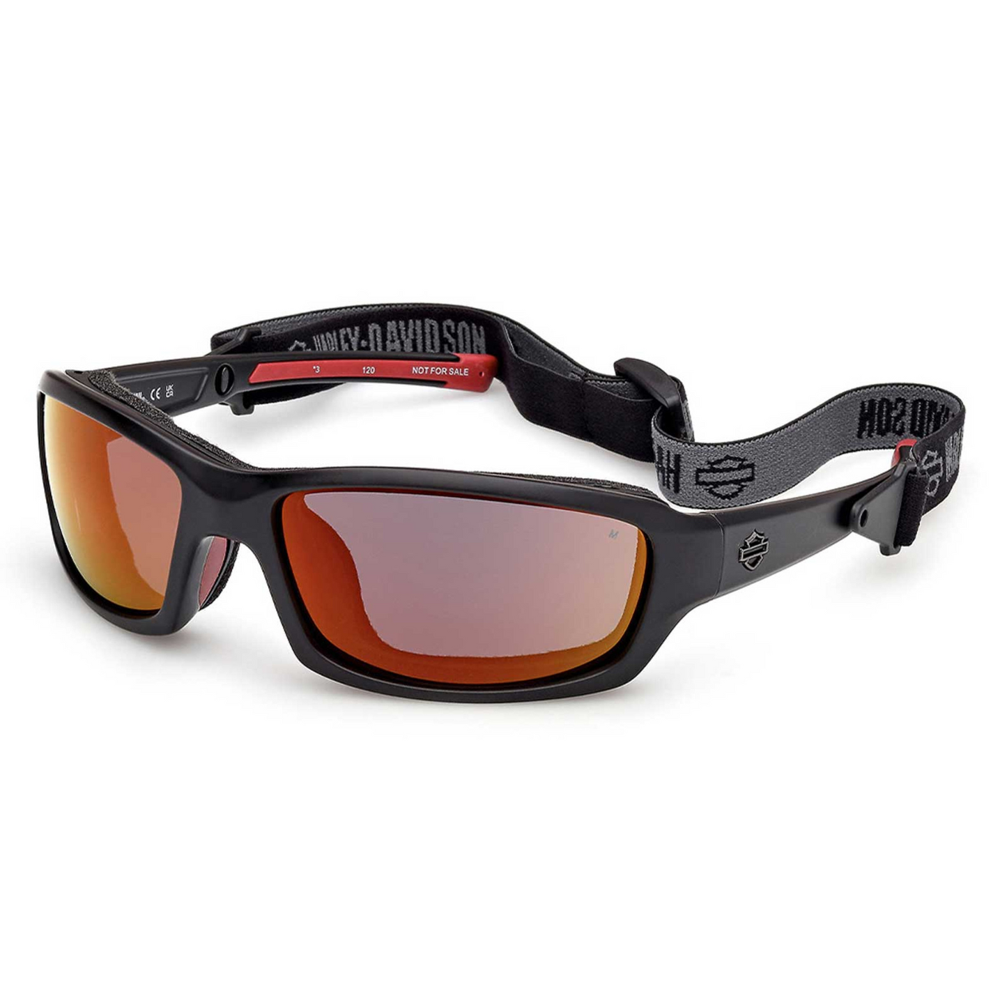 Harley-Davidson® Men's Gym Time 2.0 Sunglasses w/ Headstrap - Red Mirror Lenses