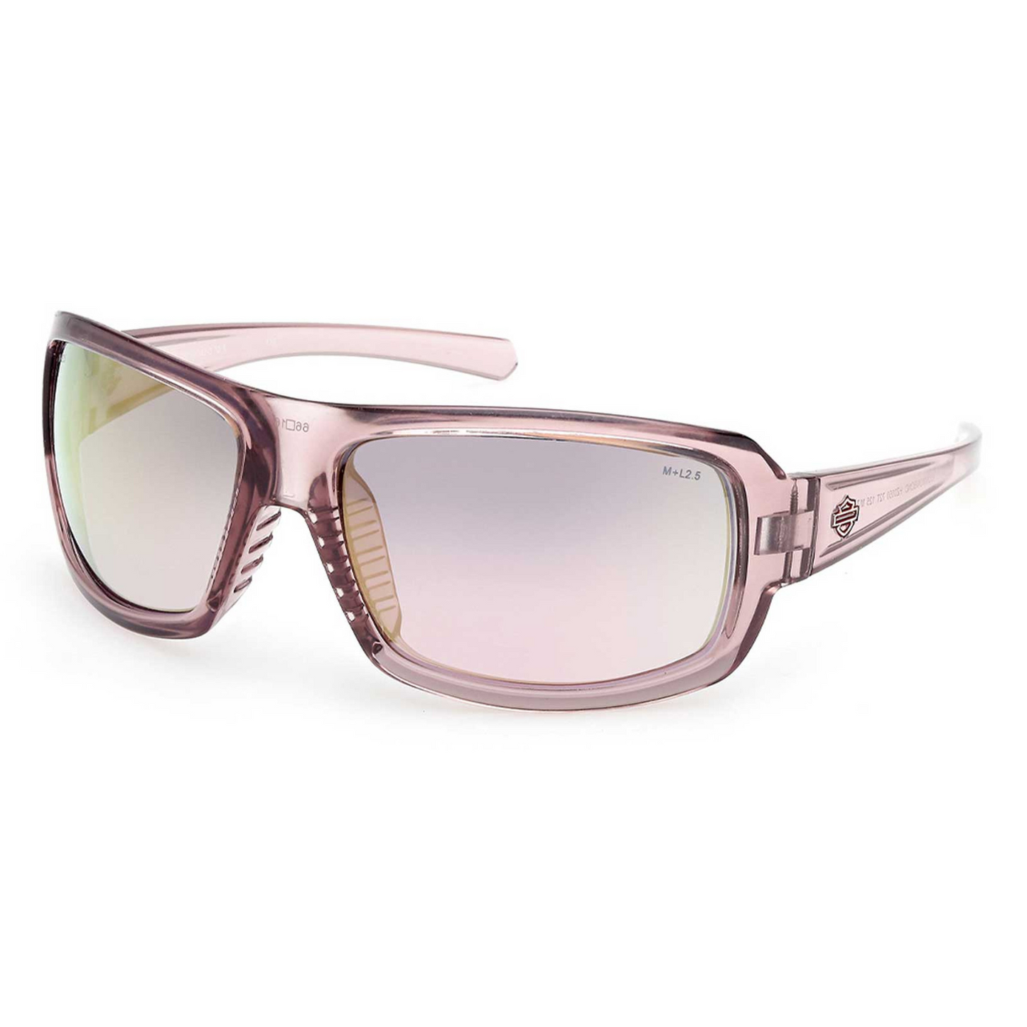 Harley-Davidson® Men's Common Bond Sunglasses - Pink Crystal Frames/Smoke Lens