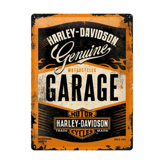 Harley-Davidson® Large Tin Sign - Garage