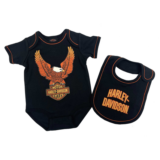 Harley-Davidson® Boys' 2-Piece Eagle Creeper Set - Black