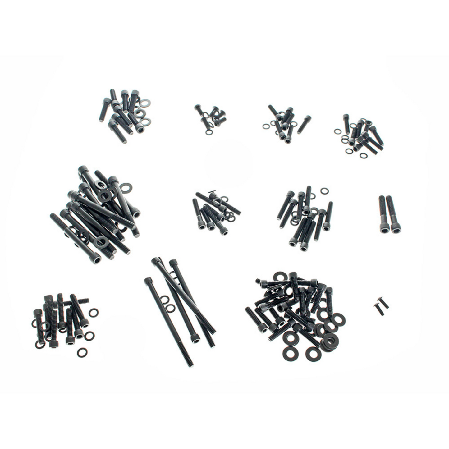 Figurati Designs - Polished Allen Head Show Bike Kit – Black Stainless Steel. Fits Milwaukee-Eight 2017up