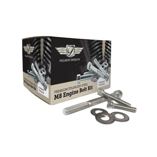 Figurati Designs - Polished Allen Head Show Bike Kit – Stainless Steel. Fits Milwaukee-Eight 2017up