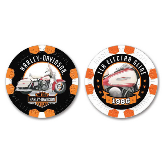Harley-Davidson® Vintage Series 14 1966 FLH Electra Glide Collectible Poker Chips