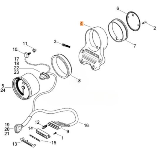 Harley-Davidson® Original Equipment Top Clamp & Speedo Mount - '05-'06 FXDC & '06-'17 Sportster Models - Chrome