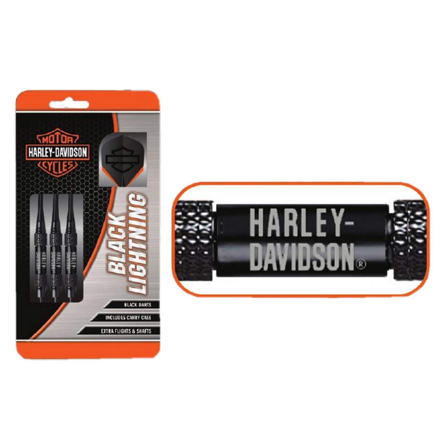 Harley-Davidson® Black Lightning Bar & Shield 22 gr. Steel Tip Darts