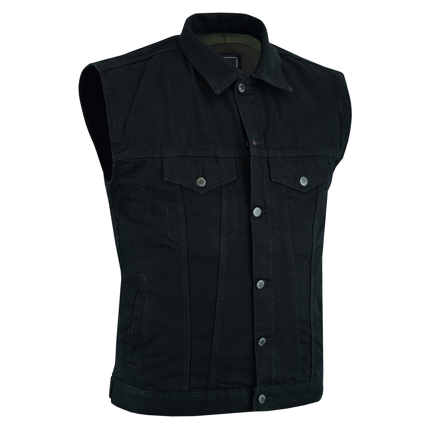Johnny Reb - Men's Glenbrook Protective Denim Vest - Black