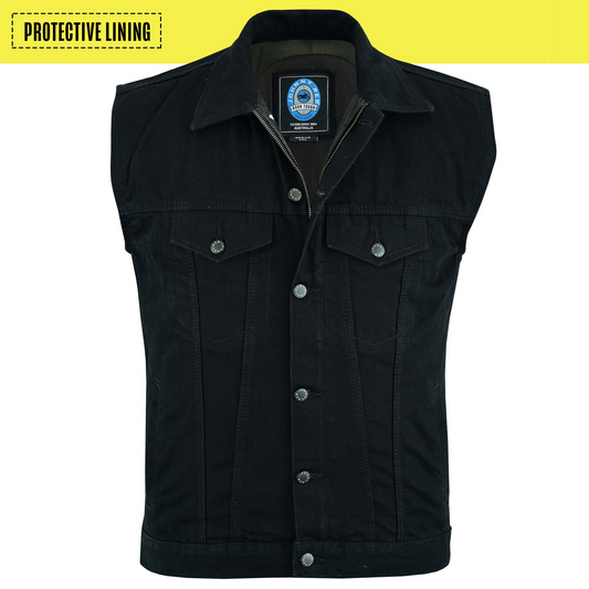 Johnny Reb - Men's Glenbrook Protective Denim Vest - Black
