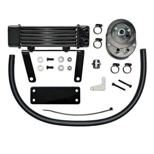 Jagg - 6-Row LowMount Oil Cooler Kit. Fits Softail 2000-2010