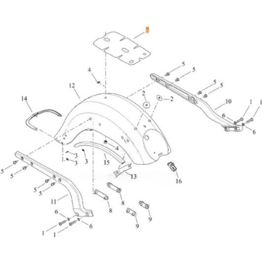Harley-Davidson® Protective Tape - Rear Fender - '18-'25 Heritage Classic