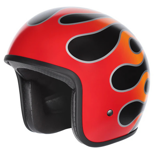 M2R - Prime Flamed Helmet - Red & Black