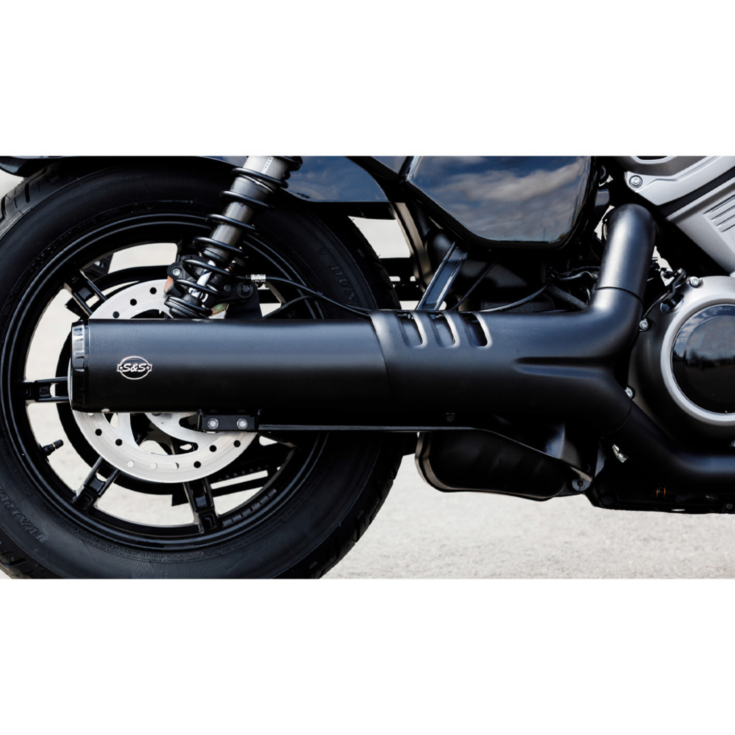 4.5in. Grand National Slip-On Muffler - Black with Black End Cap. Fits Nightster 975 2022up