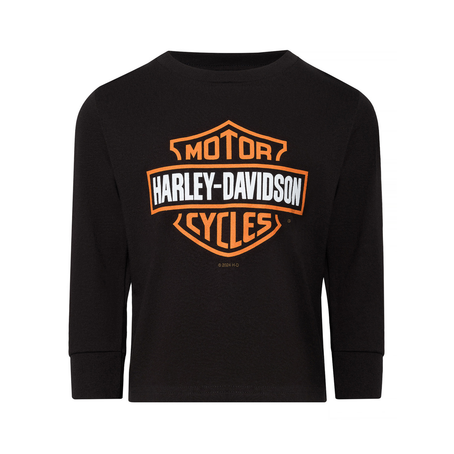 Gasoline Alley Harley-Davidson® Kids' Long Sleeve Bar & Shield Dealer Tee - Black