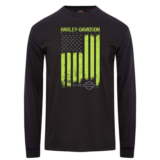 Gasoline Alley Harley-Davidson® Long Sleeve Dealer Tee - Ruled