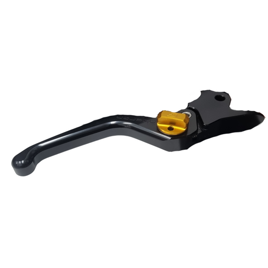OBERON Harley-Davidson® Standard Adjustable Brake Lever – Softail '15-'24 - Black/Gold Switches