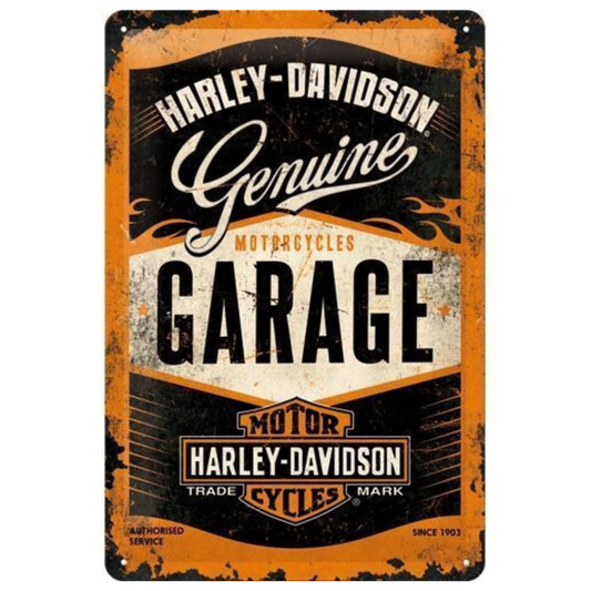 Harley-Davidson® Medium Tin Sign - Harley Garage