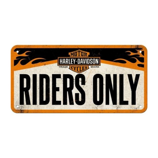 Harley-Davidson® Small Tin Sign - Rider's Only