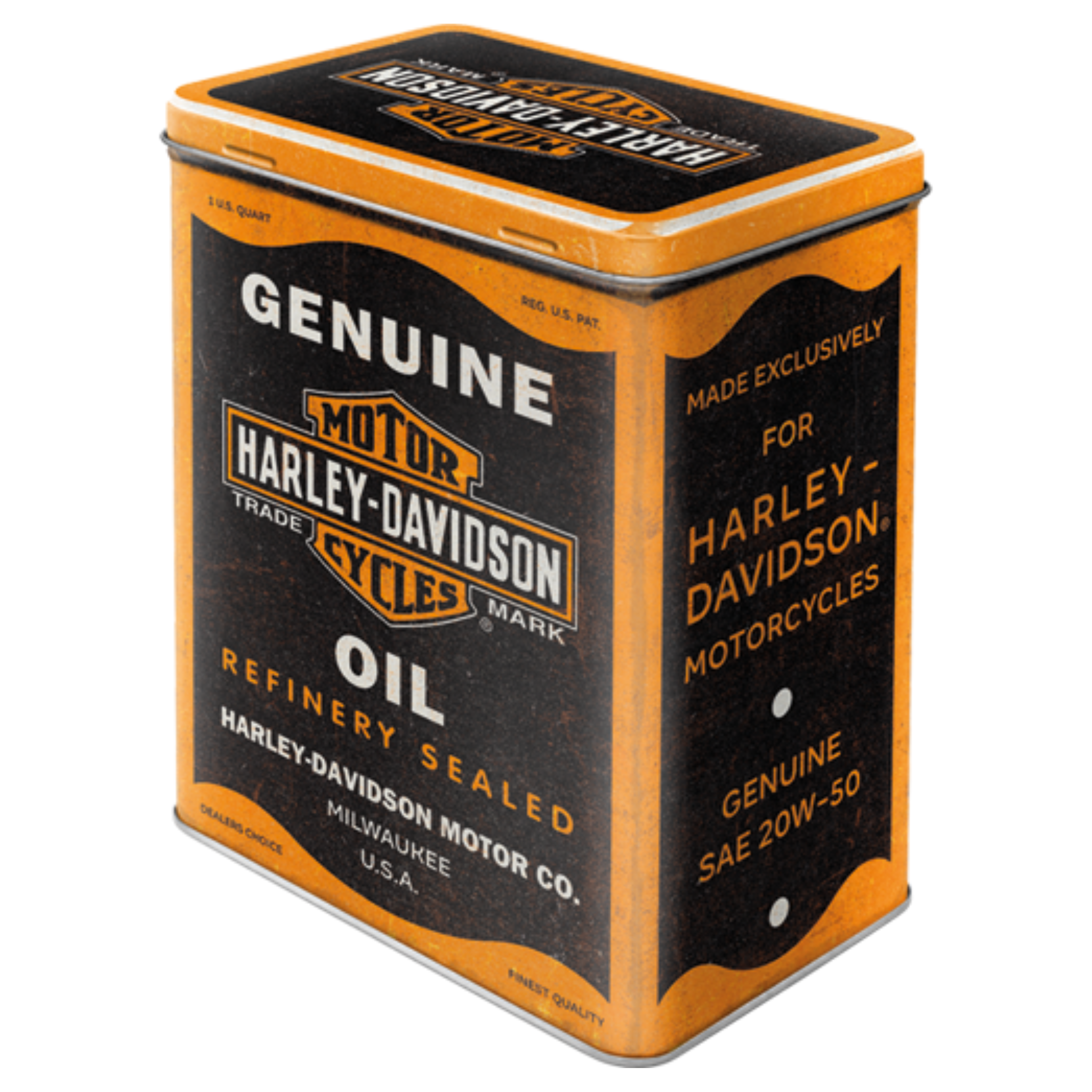 Harley-Davidson® Large Tin Box - Genuine Oil – Gasoline Alley