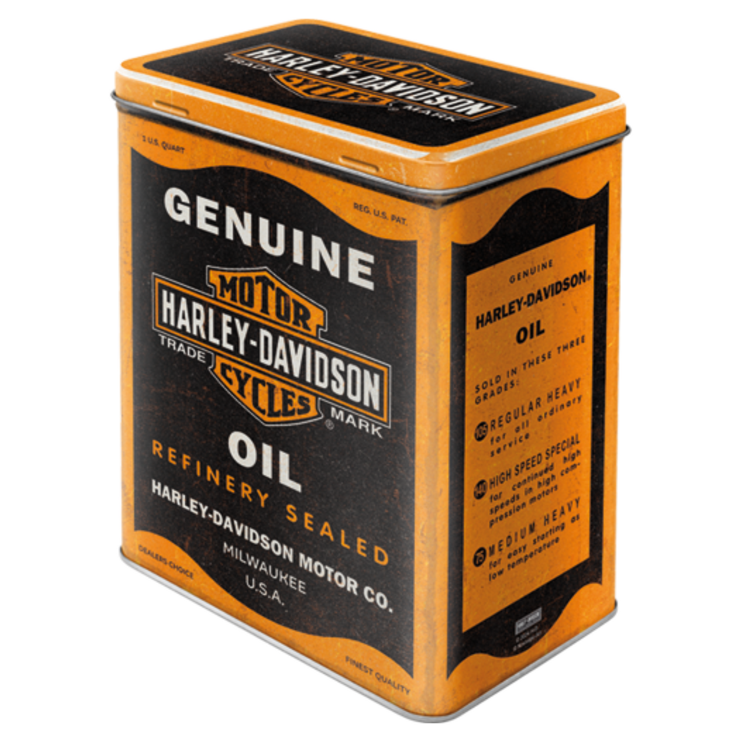 Harley-Davidson® Large Tin Box - Genuine Oil