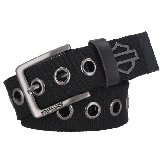 Harley-Davidson® Eyelet Perf Web Belt - Black
