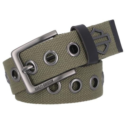 Harley-Davidson® Eyelet Perf Web Belt - Cashew
