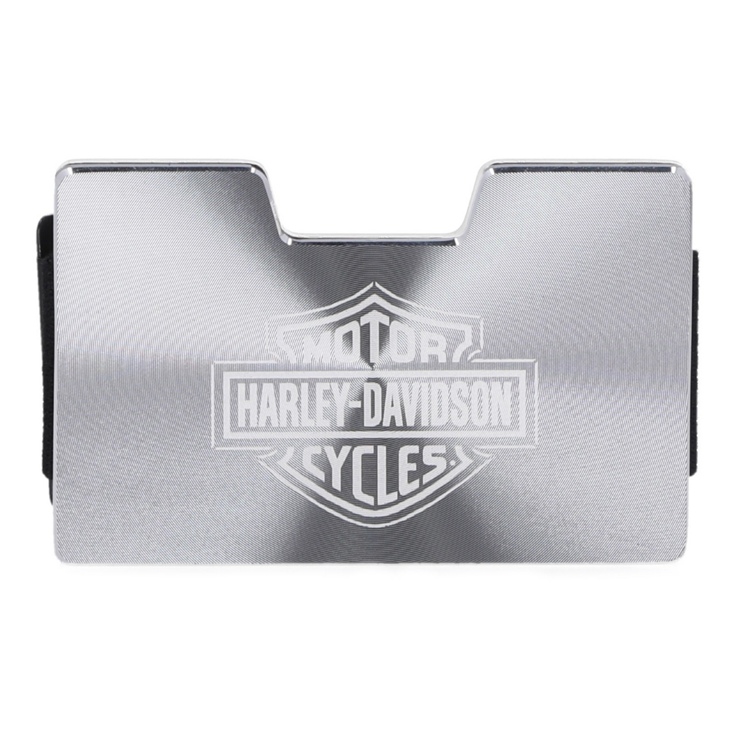 Harley-Davidson® Men's Minimalist Aluminum Wallet - Detachable Money Clip - Silver