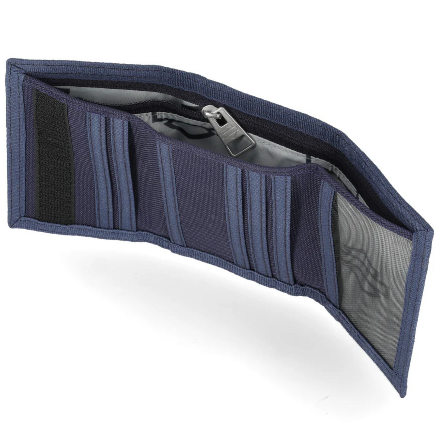 Harley-Davidson® Men's H-D Arched Script Logo Tri-Fold Polyester Wallet - Mood Indigo Blue
