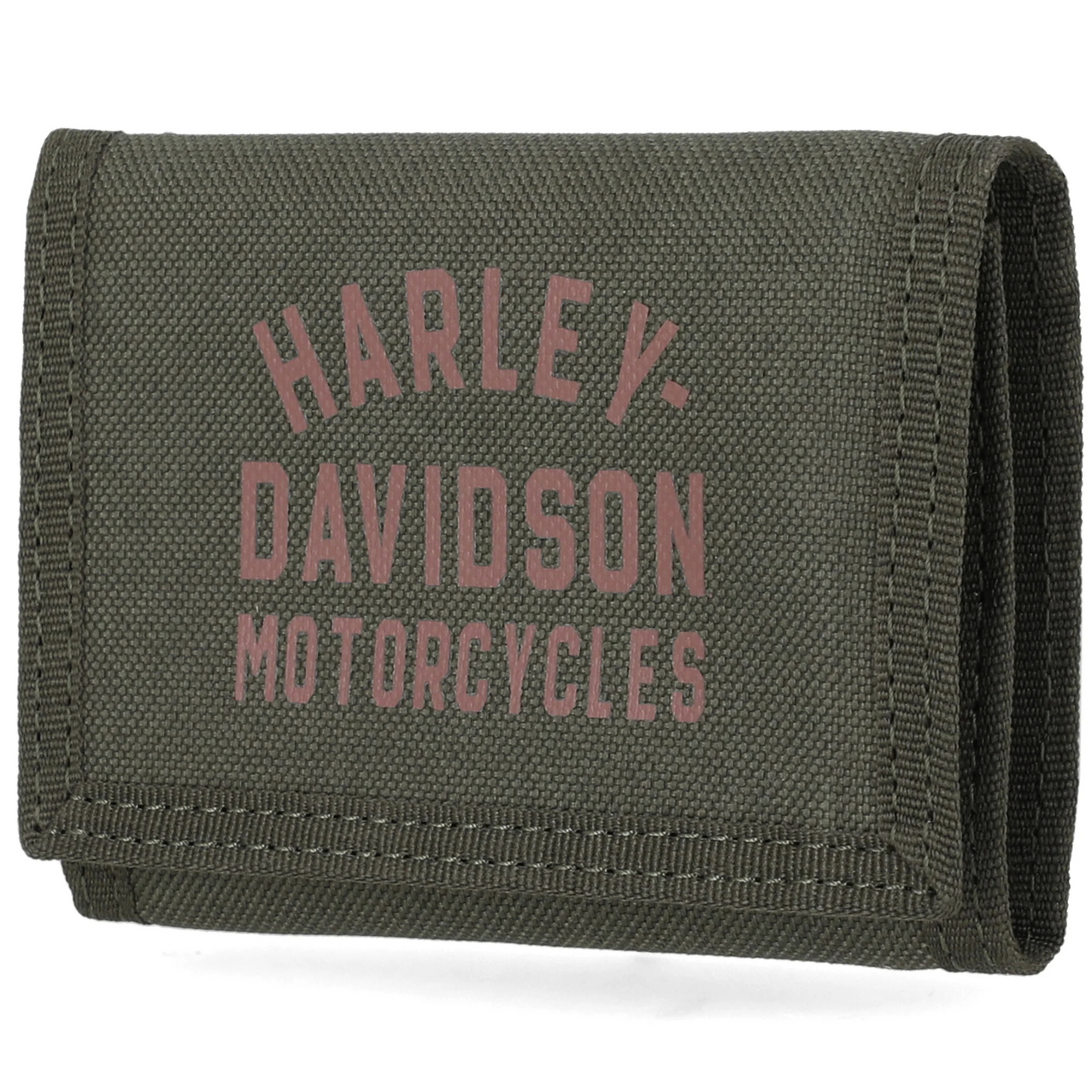 Harley-Davidson® Men's H-D Arched Script Logo Tri-Fold Polyester Wallet - Grape Leaf