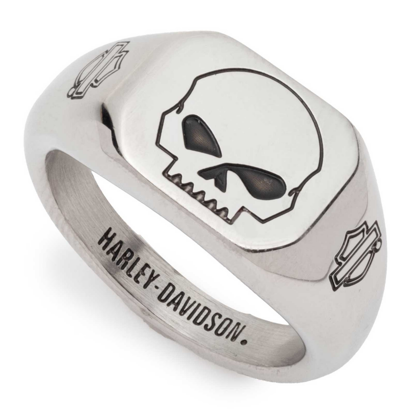 Harley-Davidson® Women's Open Bar & Shield® Logo Ring - Sterling Silver