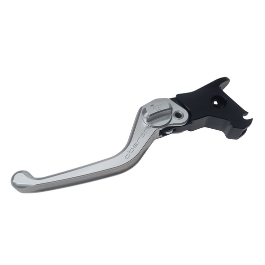 OBERON Harley-Davidson® Standard Adjustable Clutch Lever – Touring '14-'16 - Silver Blade/Black Switch