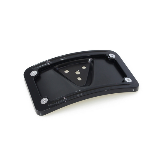 Rollies Speed Shop - Laydown Curved Number Plate Frame With Mount – Gloss Black