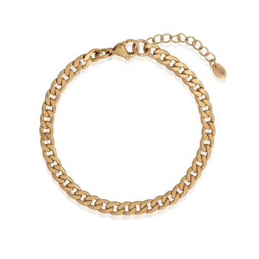 Cuban Chain Bracelet - Gold - 7.5"