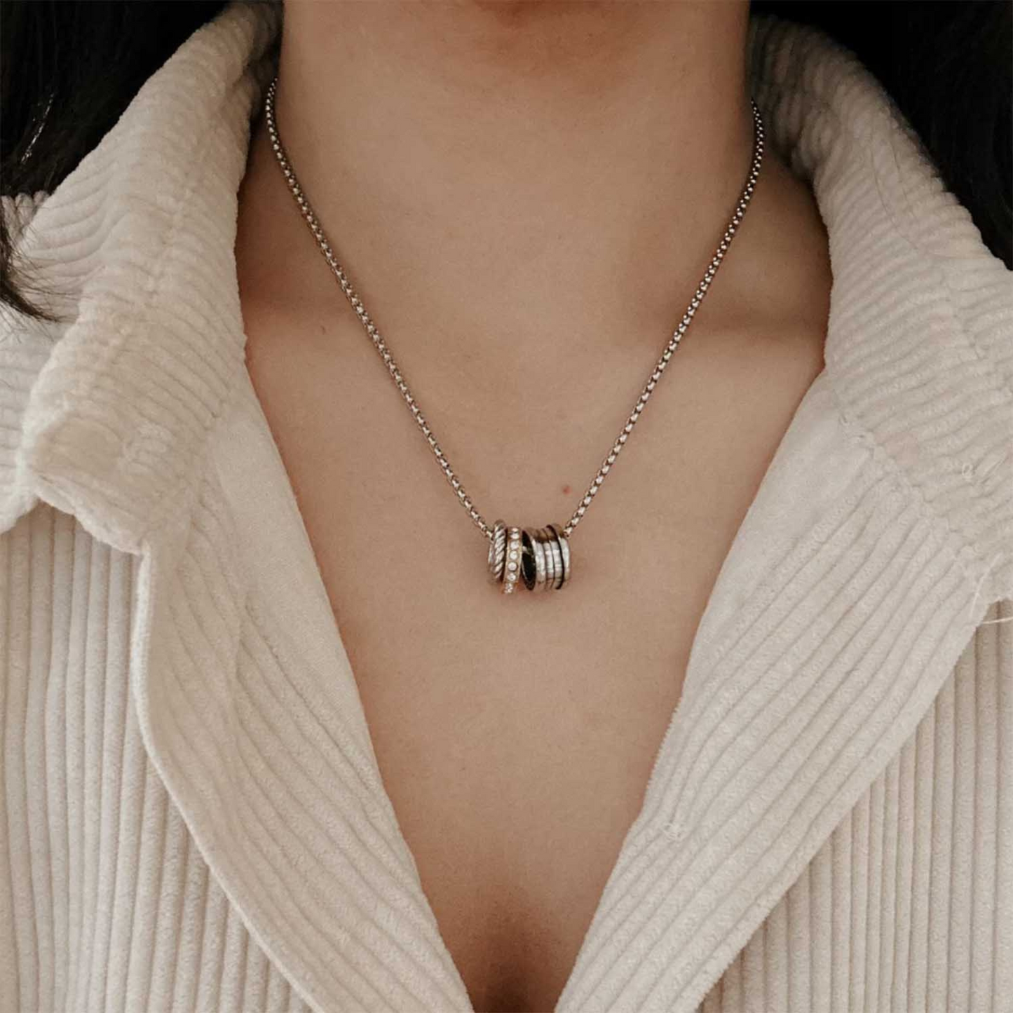 Twist & Flow 3 Piece Necklace - 18"