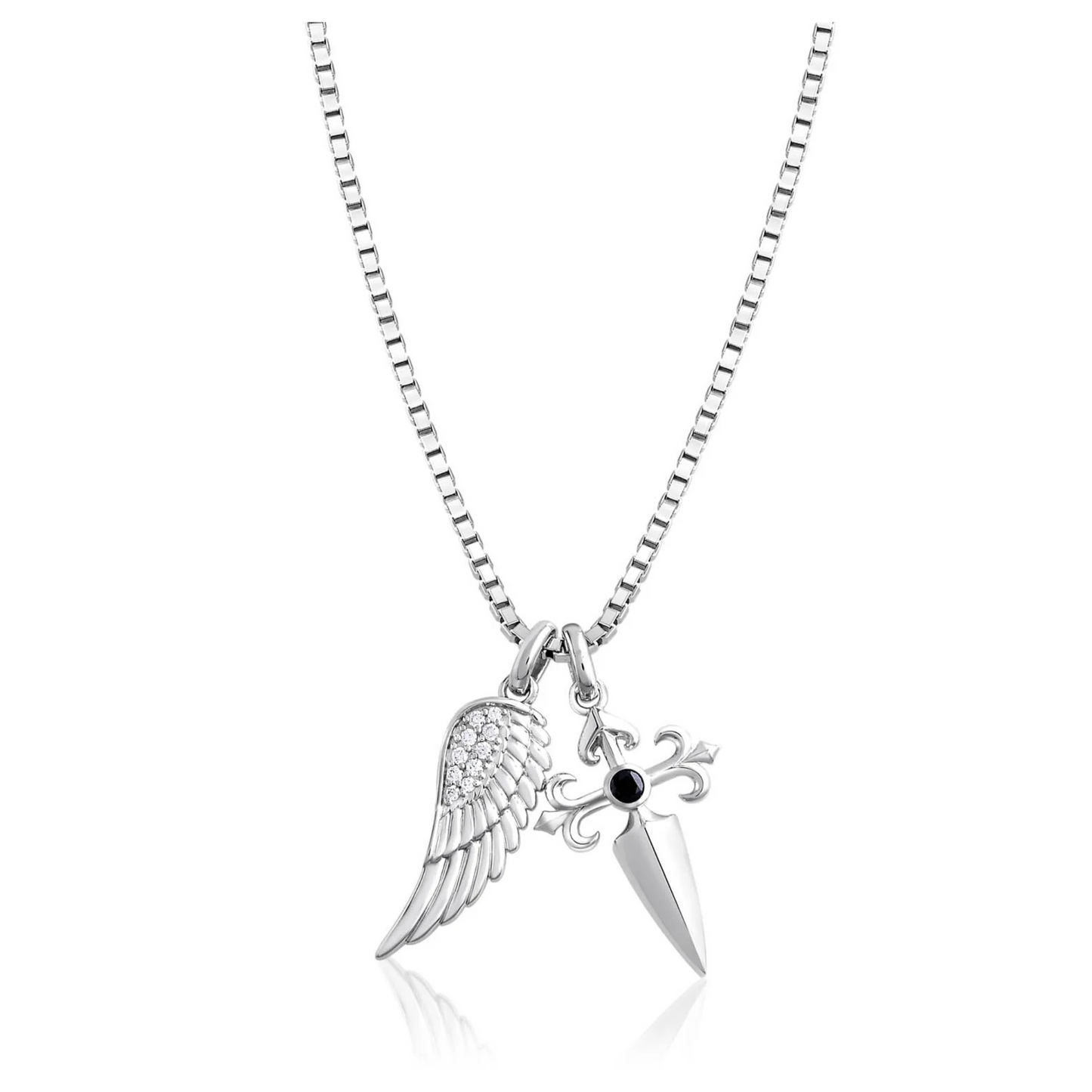 Dagger and Wing Necklace - 18"